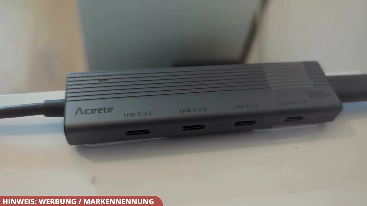 Mir gefällt besonders, dass der Hub mit vier USB-C-Ports ausgestattet ist und bis zu 100 Watt Power Delivery unterstützt.