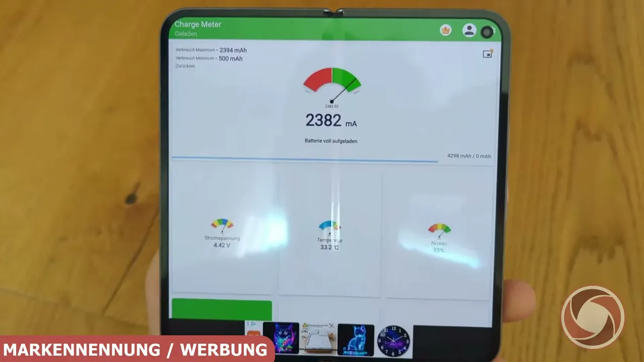 Meiner Meinung nach geht die gemessene Ladegeschwindigkeit von knapp 2400 mA im Alltag absolut in Ordnung.