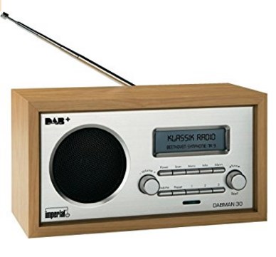 glänzend weiß Grundig TR 2200 DAB Digital Radio 30 Watt PMPO, AUX-IN, UKW-RDS und DAB+ mit 10 Stationsspeicher 