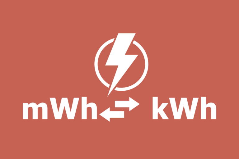 mWh in kWh umrechnen | Online-Rechner